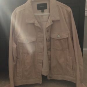Forever 21 Light Pink Corduroy Button Front Jacket